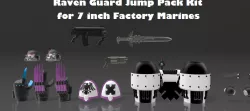 Custom Raven Guard Jump Pack Kit for 7 inch Factory Marines