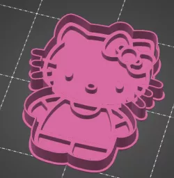Cutter/Cookie cutter Hello kitty 9cm stamp and cutter separately