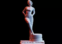 Cyberpunk 2077 Panam Palmer Diorama Download 3D print model STL files statue figure video game digital pattern 3D printing Sculpture Art