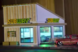 Diecast Hot Wheels Subway diorama, 1/64- V1