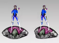 DVA OVERWATCH fan art full body model + bust modes