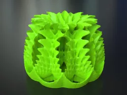 Edgy Bloom Fractal Sculpture