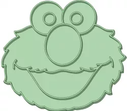 Elmo Sesame Street face cookie cutter