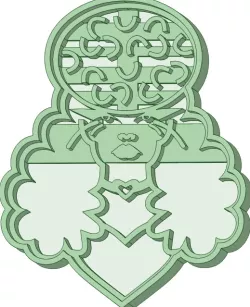 F Burns Poodle Lady cookie cutter