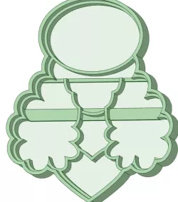 F Burns Poodle simple cookie cutter