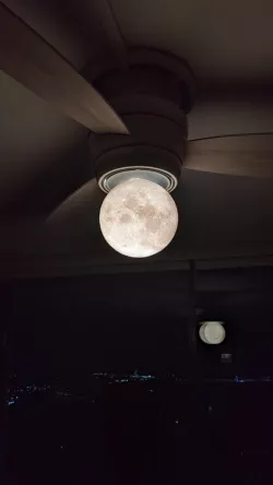 Fan Light Shade Adapter for Moon Sphere Lithopane