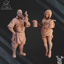 Fantasy Tavern bartender and waitress