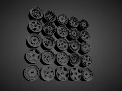FIFTEEN52 RIMS COLLECTION WITH BRAKES AND TIRES FOR HOT WHEELS