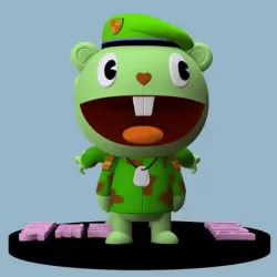 Flippy from Happy Tree Friends and FNF