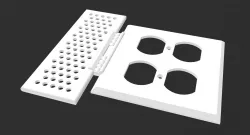 Foldable 3D Double Outlet Cover Shelf