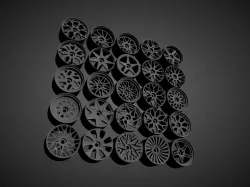 FORGIATO RIMS COLLECTION WITH BRAKES AND TIRES FOR HOT WHEELS