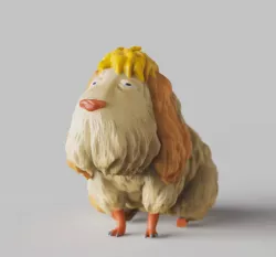 Heen_Howl's Moving Castle- canine-sitting pose- Chainsaw Devil-Chainsaw Man-FANART FIGURINE