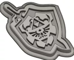 Hyrule Shield Master Sword Cookie Cutter