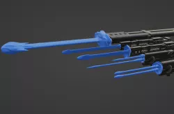 Ion weaponry muzzle flares