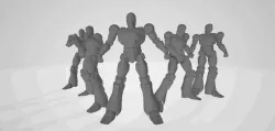 juohmaru - cartoon robot - ( 5 poses )