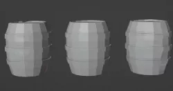 Low Poly Barrels