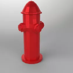 low poly fire hydrant