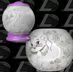 Marie Aristocats spherical night light lithophane