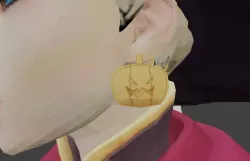 Mercy Witch earrings pumpkin 3d model