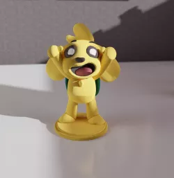 Micke Crack Hands Raised Figurine, Fan Art