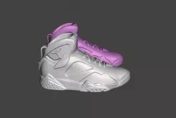 NIKE AIR JORDAN 7 SNEAKERS LEFT AND RIGHT .OBJ .STL