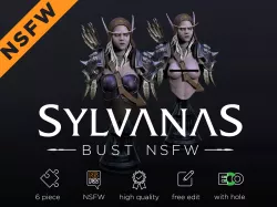 NSFW Sylvanas Windrunner Bust Torso 3D print model