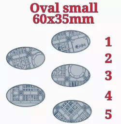 Oval Bases "Walkway" 60x35mm