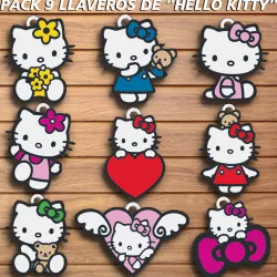 PACK 9 "HELLO KITTY" KEYCHAINS - KEY CHAIN