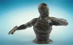Ping-pong man figurine, desktop gift