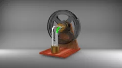 piston rotating wheel