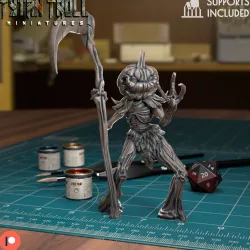 Pumpkin Scarecrow 02 - [Pre-Supported]