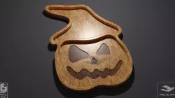 Pumpkin Tray V3 - CNC Files for Wood (svg, dxf, eps, ai, pdf, stl)