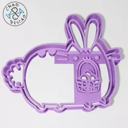 Pusheen Cat Ester Basket - Cookie Cutter - Fondant