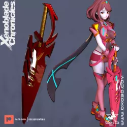 Pyra Xenoblade Weapon Cosplay