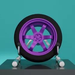 RAYS Volk Racing TE37 style rims 1/64