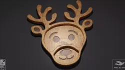 Reindeer Tray - CNC Files for Wood (svg, dxf, eps, ai, pdf, stl)