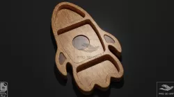 Rocket Tray - CNC Files for Wood (svg, dxf, eps, ai, pdf, stl)