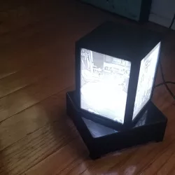 rotating lithophane cube