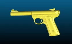 Ruger Mk III high poly - import from Sketchfab