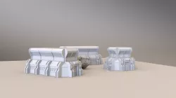 Sci-Fi Hab Block Buildings for 28mm Gaming - Designed for Vasemode Printing