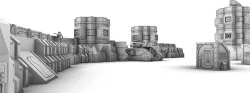 Sci-Fi Instant Fortress Set for 28mm Gaming – Designed for Vasemode printing
