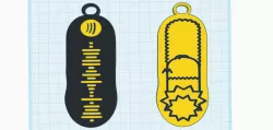 Simpsons keychain + Spotify Code