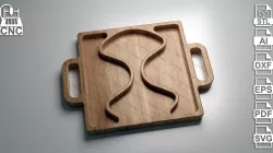 Square Tray V3 - 3D STL and Vector Files for CNC and 3D Printer (stl, dxf, svg, eps, ai, pdf)