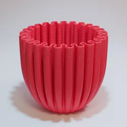 Squiggle Pattern Vase Print