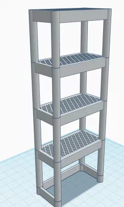 Stackable shelves for RC Garage or Diorama  1/10 scale