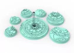 Steampunk elves, Bases sample for Wargame, Dark city of Myriam.