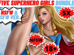 Super Girl STL Files Bombshell Powergirl Character Nsfw & SFW 3D Model Printable Superheroine Injustice Sexy Women DC Comics Universe