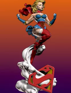 Supergirl Bombshells with NSFW 3D print model