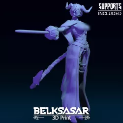 Tiefling Fighter Duelist Topless 3D print model