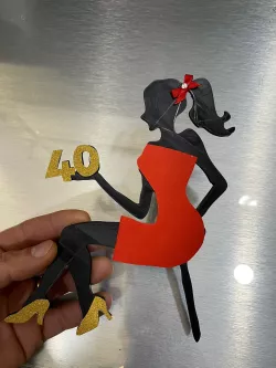 Topper per Torte Torta Ragazza 40 anni